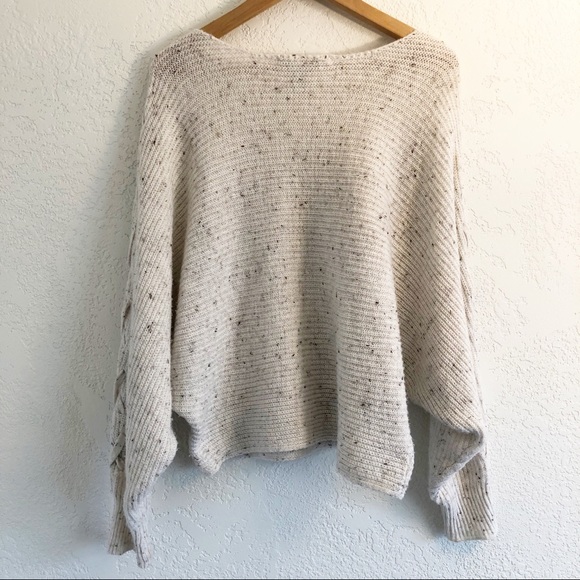 American Rag Lace Up Sleeve Scoop Neck Sweater - Picture 5 of 7